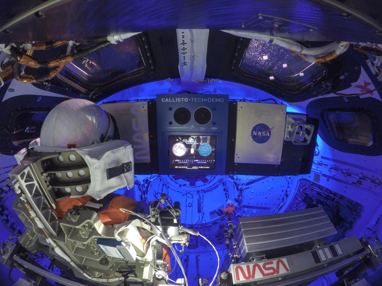 Engineers activated the Callisto payload, Lockheed Martin’s technology demonstration in collaboration with Amazon and Cisco. Callisto will test voice-activated and video technology that may assist future astronauts on deep space missions.